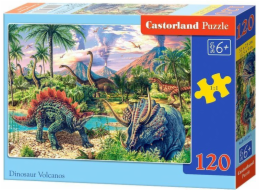 Castorland Puzzle Dinosaurs s prvky sopky 120 (30615676)