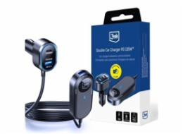 3MK Dvojitá autonabíječka 135W PD QC PPS USB 2A4C Černá/Šedá