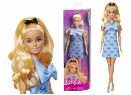 Modré šaty s mašlí pro panenku Barbie Fashionistas