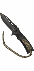 Zavírací nůž Mil-Tec Paracord s flintičkou - Camo