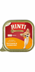 RINTI Gold Mini Turkey with rabbit - vlhké krmivo pro psy - 100g