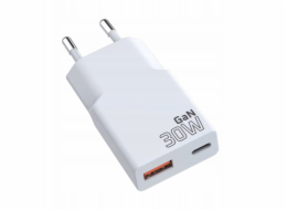  SUPER SLIM QC 3.0 30W 1XUSB 1XUSB-C nástěnná nabíječka bílá SC-380Q