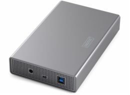 Externí USB 3.0 box pro 3,5" SATA III SSD/HDD, max. 16 TB, se zdrojem, hliníkový