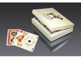 Piatnik Lux karty v dřevěné krabičce s logem