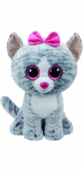Meteor Plyšová hračka TY Beanie Boos Kiki - šedá kočka, 42 cm