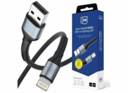 3mk Hyper Cable N-SERIES A to Lightning 1m 5V/2.4A 12W Black