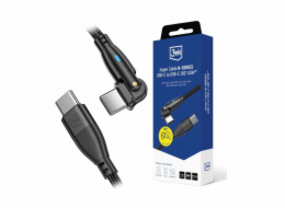 3mk kabel Hyper Cable N-SERIES C to C 2m 20V/3A 60W Black - Swivel