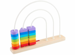 Duhové dřevěné posuvné korálky
