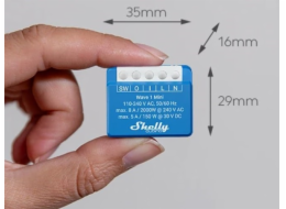 Shelly Qubino Wave 1 Mini LR Chytrý spínač Z-Wave Modrá