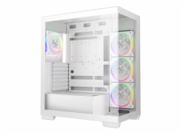 DEEPCOOL skříň CG580 4F V2 / ATX / 4x120mm ARGB fans / 2xUSB 3.0 / panoramatická / tvrzené sklo / bílá