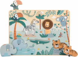 small foot Vkládací puzzle se zvukem Safari
