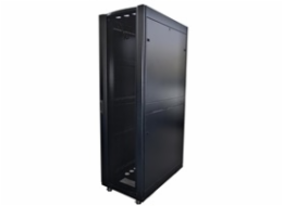 LEXI-Net 19" stojanový rozvaděč 42U 800x1200 rozebiratelný, kolečka, 1000kg, perforované dveře, černý