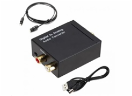 WG - Převodník digitálního signálu na analog - RCA L/R 3,5 mm, black