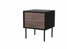 Noční stolek 2 ks CORTINA 45x40x51 černý/ořech