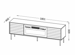 Cama CORTINA 5903815011108 televizní stolek/nábytek k multimediálnímu vybavení