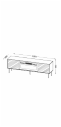Cama CORTINA 5903815011092 televizní stolek/nábytek k multimediálnímu vybavení