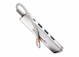 5portový HUB AIR Baseus UltraJoy Series Type-C - HDMI, USB3.0x2, PD, RJ45 (stříbrný))