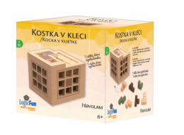 Hlavolam - Kostka v kleci dřevěný hlavolam