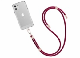 WG - Crossbody lace strap/transparent/burgundy