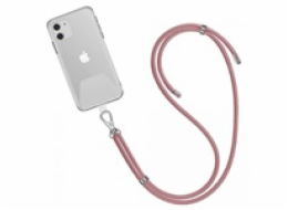 WG - Crossbody lace strap / transparent / soft pink