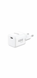 WG - Síťová nabíječka GaN 1x USB-C, PD PPS 45W, bílá