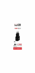 WG - Síťová nabíječka 1x USB-A, Quick Charge 3.0, 5V-9V-12V, + kabel USB-A na Type-C, černá