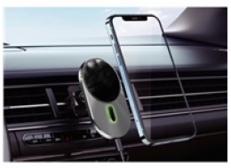 WG - Nabíječka do autaWG 27, 15W, s bezdrátovým nabíjením pro iPhony podporující MagSafe, šedá