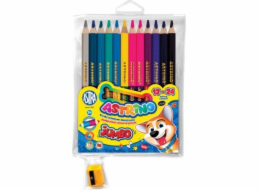 Astra Fair Astrino Pencil Pencils Round Jumbo 12 = 24 barev dřeva + Astra Fair Feb