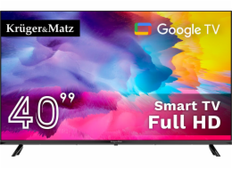 Kruger&Matz 40" TV FHD Google TV 5.0, DVB-T2/S2/T/C H.265 HEVC