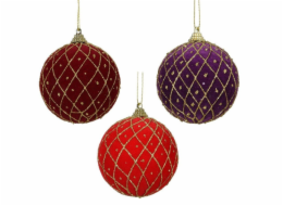 Vánoční hračka na stromeček Samet, 8 cm, plastová