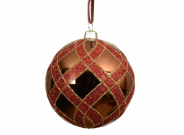 Vánoční hračka na stromeček, červená, 8 cm, plastová