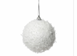Vánoční hračka na stromeček, bílá, 8 cm, plastová