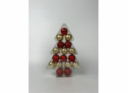 Sada vánočních hraček na stromeček Christmas Touch, D5 cm, 17 dílů.