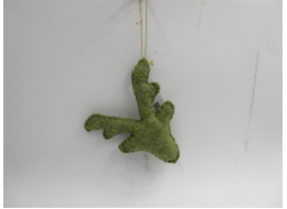 Vánoční hračka na stromeček Vánoční jelen na dotek, 16 cm