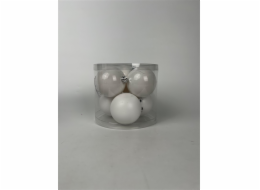 Vánoční hračky na stromeček Christmas Touch, D8 cm, plastové, 6 ks.