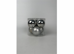 Vánoční hračky na stromeček Christmas Touch, D8 cm, plastové, 6 ks.