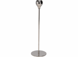 Vánoční svícen A98810540, kovový, 30 cm, stříbrný