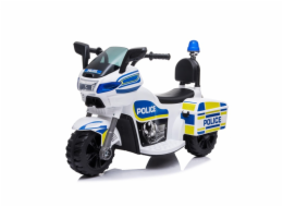 Dětská elektrická motorka Police, modrobílá