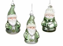 Vánoční hračka Santa Claus, 11 cm, sklo