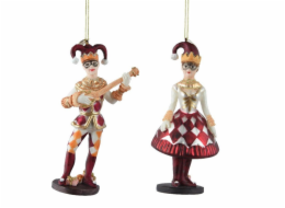 Vánoční hračka na stromeček Jocker, 14 cm, sklo