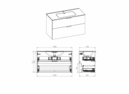 SKŘÍŇKA S UMYVADLEM EKOLINE 100 ANTRAC