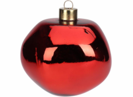 Vánoční hračka na stromeček, červená, 10 cm, sklo