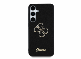 Guess Kryt Fixed Glitter Big 4G Metal Logo pro Samsung Galaxy S25 Plus černý
