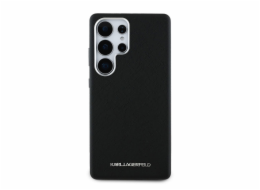 Karl Lagerfeld Saffiano Full Wrapped Podlouhlé kovové logo MagSafe Case pro Samsung Galaxy S25 Ultra Black
