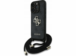 Guess Pouzdro 4G Big Logo Cord Stap Crossbody pro iPhone 16 Pro Max černé