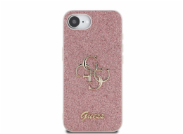 Guess Kryt Fixed Glitter Big 4G pro iPhone 16e růžový
