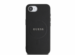 Guess Pouzdro Grained Ring MagSafe pro iPhone 16e černé