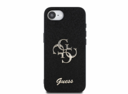 Guess Kryt Fixed Glitter Big 4G pro iPhone 16e černý