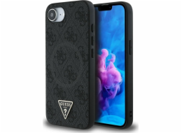 Guess Pouzdro 4G Ring Triangle Logo MagSafe pro iPhone 16e černé