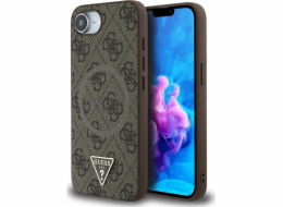 Guess Pouzdro 4G Ring Triangle Logo MagSafe pro iPhone 16e hnědé